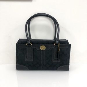 COACH Leather-Trimmed Canvas Monogram Tote Bag